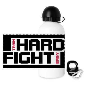 dur combat - Gourde panoramique avec couvercle 500 ml - blanc - Devant