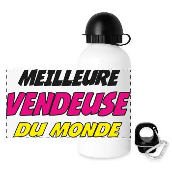 MEILLEURE VENDEUSE DU MONDE - Gourde panoramique avec couvercle 500 ml - blanc - Devant