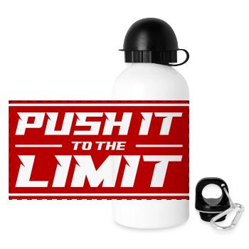 Push It To The Limit - Panorama Trinkflasche mit Deckel 500 ml - Weiß - Vorne