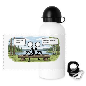 Savo Guys Duo 2 Tale Bench - Panoramic Thermal Bottle with Lid 500 ml - white - Front