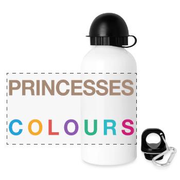 Les princesses existent en toutes les couleurs - Gourde panoramique avec couvercle 500 ml - blanc - Devant