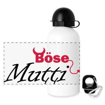 böse Mutti - Panorama Trinkflasche mit Deckel 500 ml - Weiß - Vorne