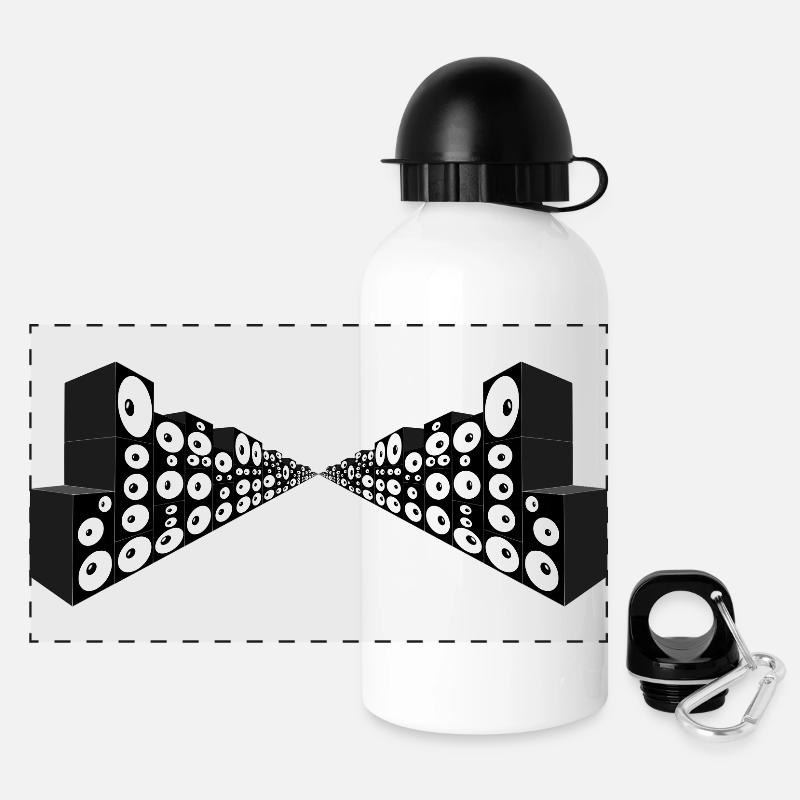 Infinity Sound Tunnel - Panoramic Thermal Bottle with Lid 500 ml - white