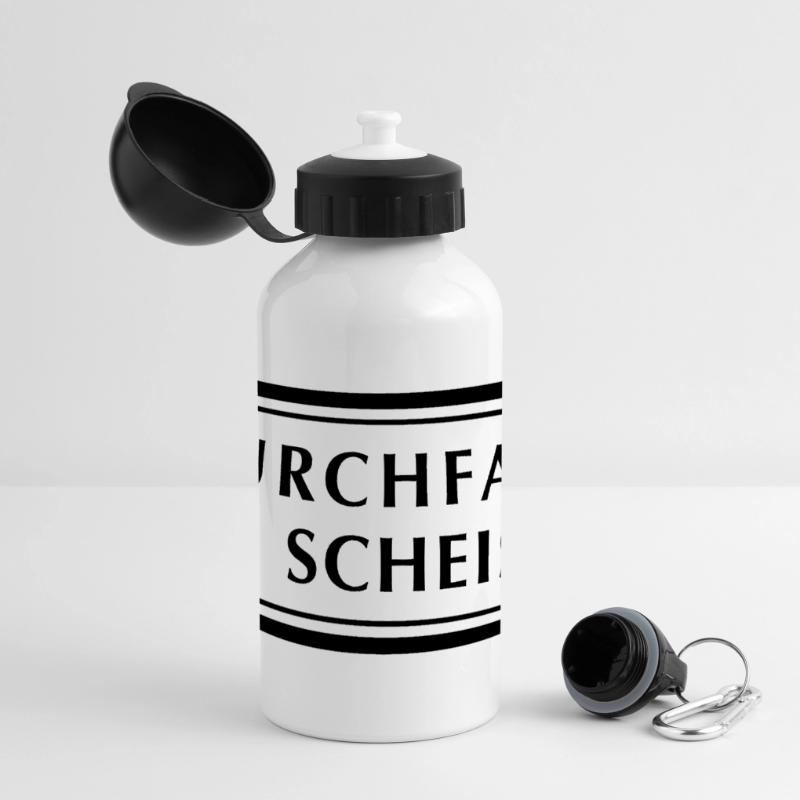 Durchfall ist Scheiße Panorama Trinkflasche mit Deckel 500 ml