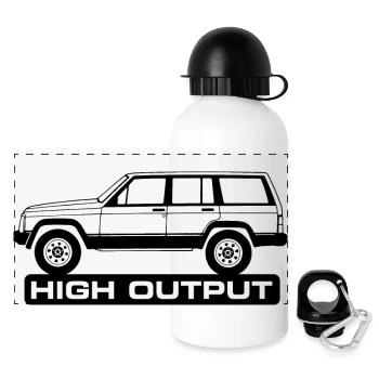 Jeep XJ High Output - Panorama Trinkflasche mit Deckel 500 ml - Weiß - Vorne