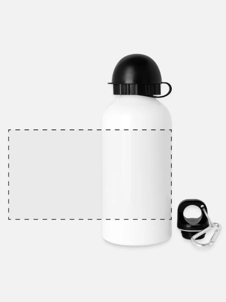 Läufer - Panorama Trinkflasche mit Deckel 500 ml - Weiß
