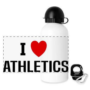 I love Athletics - Gourde panoramique avec couvercle 500 ml - blanc - Devant