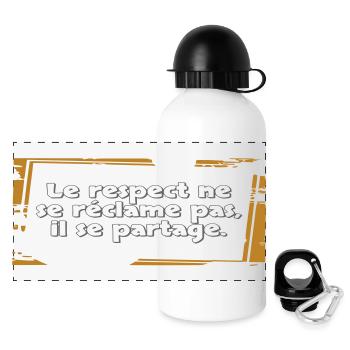 Respect - Panoramic Thermal Bottle with Lid 500 ml - white - Front