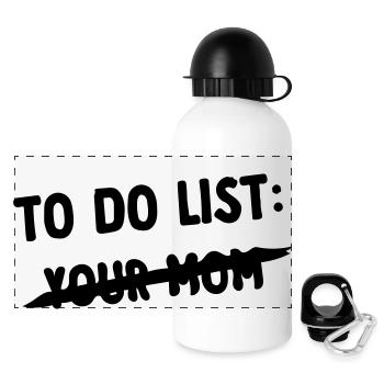 to do list for mom - Panoramic Thermal Bottle with Lid 500 ml - white - Front