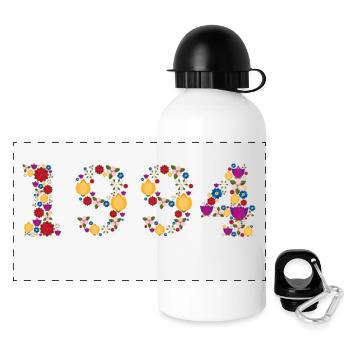Fleurs 1994 - Gourde panoramique avec couvercle 500 ml - blanc - Devant