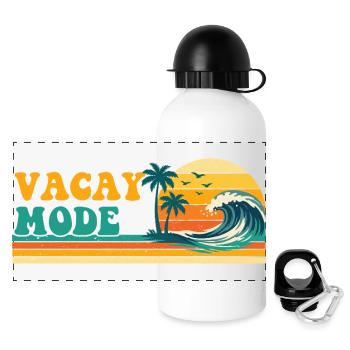 Mode vacances Croisière rétro Voyage plage Palmiers - Gourde panoramique avec couvercle 500 ml - blanc - Devant