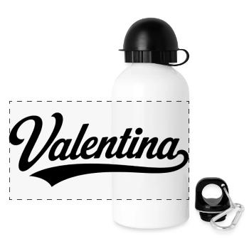 Valentina name first last family - Panoramic Thermal Bottle with Lid 500 ml - white - Front