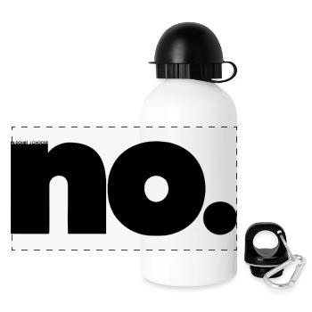 Ich wähle - Panorama Trinkflasche mit Deckel 500 ml - Weiß - Vorne