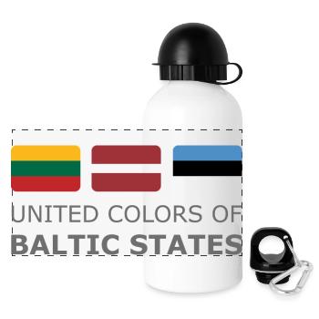 UNITED COLORS OF BALTIC STATES dark-lettered 400 - Panoramic Thermal Bottle with Lid 500 ml - white - Front