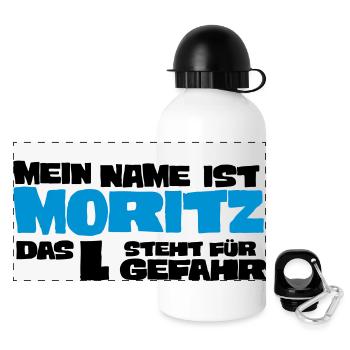 Moritz - Gourde panoramique avec couvercle 500 ml - blanc - Devant
