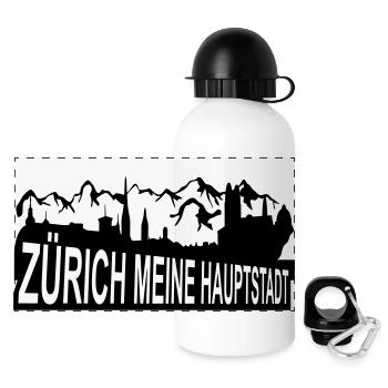 Zurich my capital - Panoramic Thermal Bottle with Lid 500 ml - white - Front