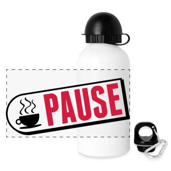kaffee_pause_tm2 - Panoramic Thermal Bottle with Lid 500 ml - white - Front