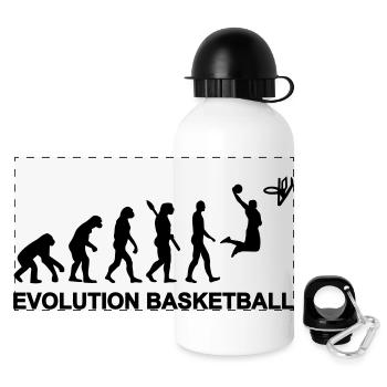 Evolution Basketball - Panorama Trinkflasche mit Deckel 500 ml - Weiß - Vorne