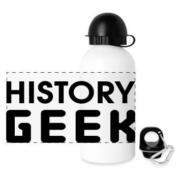 History Geek - Panoramic Thermal Bottle with Lid 500 ml - white - Front