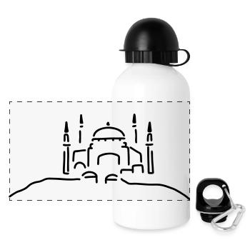 hagia moschee istanbul - Panorama Trinkflasche mit Deckel 500 ml - Weiß - Vorne