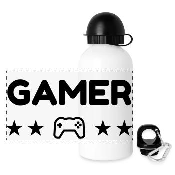 Gaming Gamer Video Game Player Geek - Panoramic Thermal Bottle with Lid 500 ml - white - Front