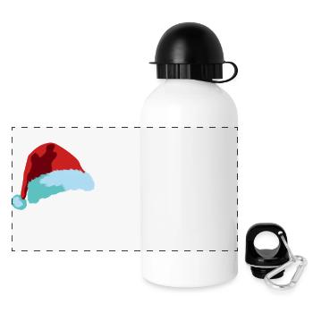 Chapeau de Père Noël Croyez au cadeau de fête de Noël - Gourde panoramique avec couvercle 500 ml - blanc - Devant