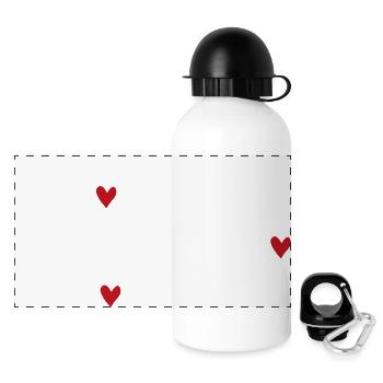 Dermatoogie - Panorama Trinkflasche mit Deckel 500 ml - Weiß - Vorne