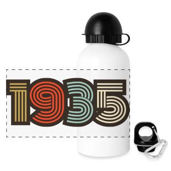 1935 rétro vintage - Gourde panoramique avec couvercle 500 ml - blanc - Devant