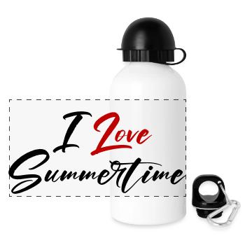 I love summer - Panoramic Thermal Bottle with Lid 500 ml - white - Front