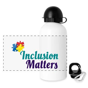 Casse-tête de l’inclusion - Gourde panoramique avec couvercle 500 ml - blanc - Devant