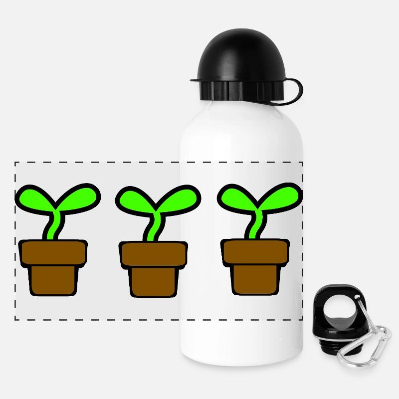 Jardin - Gourde panoramique avec couvercle 500 ml - blanc