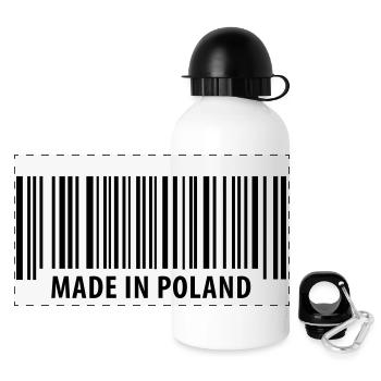 Made in Poland - Polska - Panoramic Thermal Bottle with Lid 500 ml - white - Front