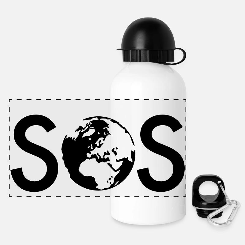 SOS - Panoramic Thermal Bottle with Lid 500 ml - white