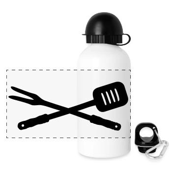 Barbecue - Panoramic Thermal Bottle with Lid 500 ml - white - Front