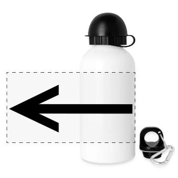 Pfeil - Panorama Trinkflasche mit Deckel 500 ml - Weiß - Vorne