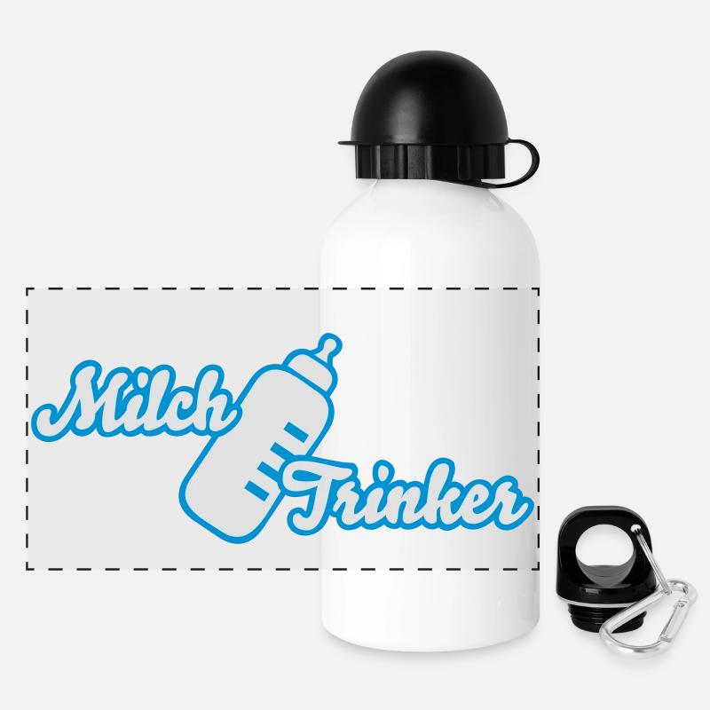 milchtrinker_boy - Gourde panoramique avec couvercle 500 ml - blanc