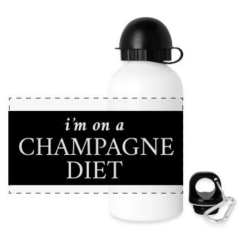 I'm on a diet - Gourde panoramique avec couvercle 500 ml - blanc - Devant