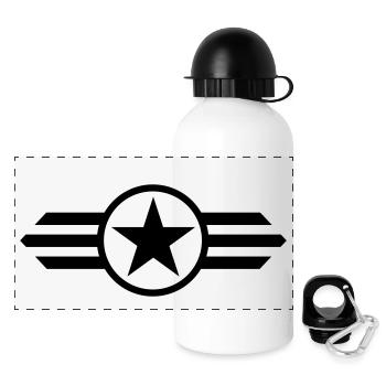 star with wings - Panorama Trinkflasche mit Deckel 500 ml - Weiß - Vorne