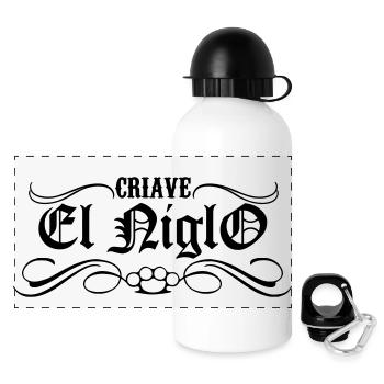 Chicano Street - Gourde panoramique avec couvercle 500 ml - blanc - Devant