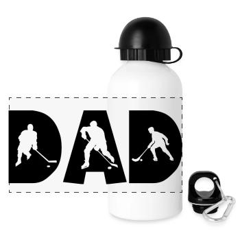 Hockey Dad - Panoramic Thermal Bottle with Lid 500 ml - white - Front