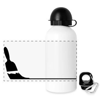 Pinsel - Panorama Trinkflasche mit Deckel 500 ml - Weiß - Vorne