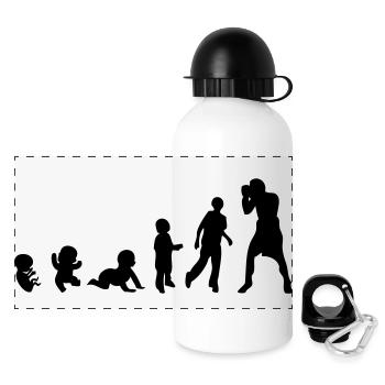 Entwicklung Sports Boxing Menschenrechte - Panorama Trinkflasche mit Deckel 500 ml - Weiß - Vorne