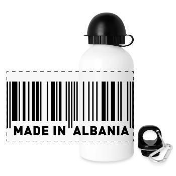 MADE IN ALBANIA - Panoramic Thermal Bottle with Lid 500 ml - white - Front