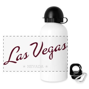 Las Vegas - Panorama Trinkflasche mit Deckel 500 ml - Weiß - Vorne
