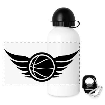 basketball_logo_2_f1 - Gourde panoramique avec couvercle 500 ml - blanc - Devant