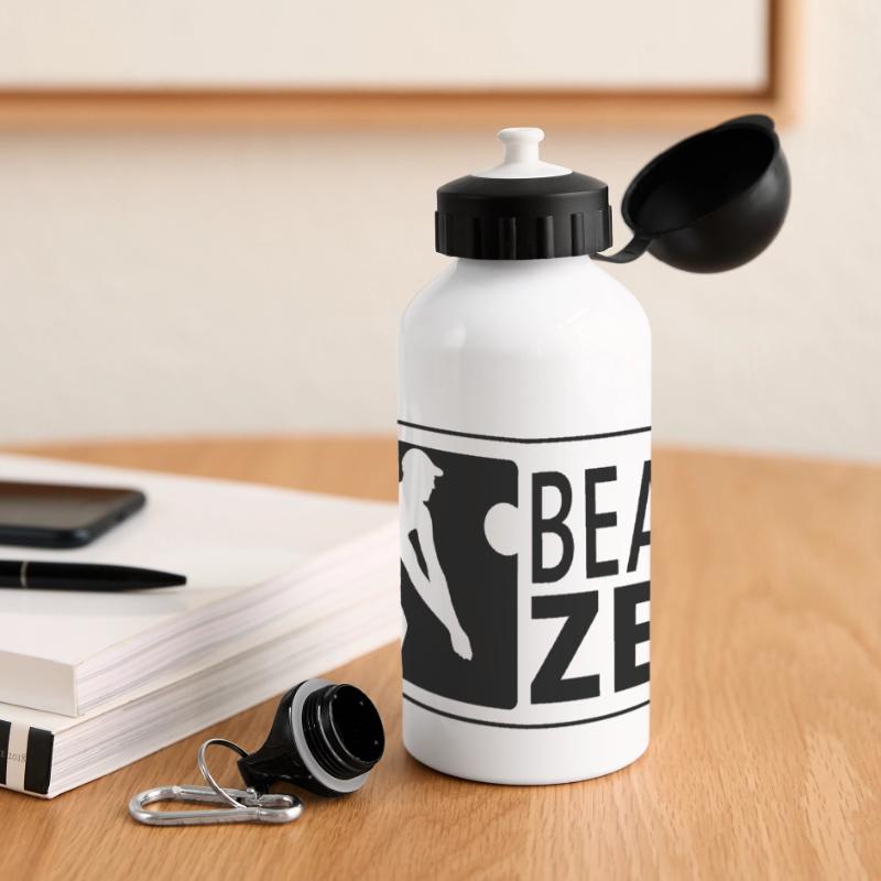 Beachvolleyball Bagger (quer) Panorama Trinkflasche mit Deckel 500 ml