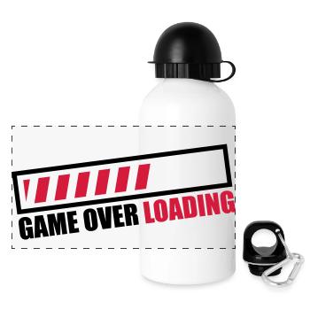 game_over_loading_c2 - Panorama Trinkflasche mit Deckel 500 ml - Weiß - Vorne