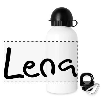 lena - Gourde panoramique avec couvercle 500 ml - blanc - Devant