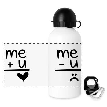 amour humour - Gourde panoramique avec couvercle 500 ml - blanc - Devant