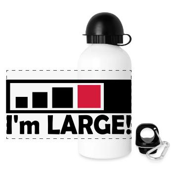 large_geocacher - Panorama Trinkflasche mit Deckel 500 ml - Weiß - Vorne